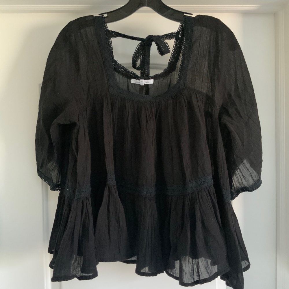 Southern Cotton Bohemian Gauze embroidered top